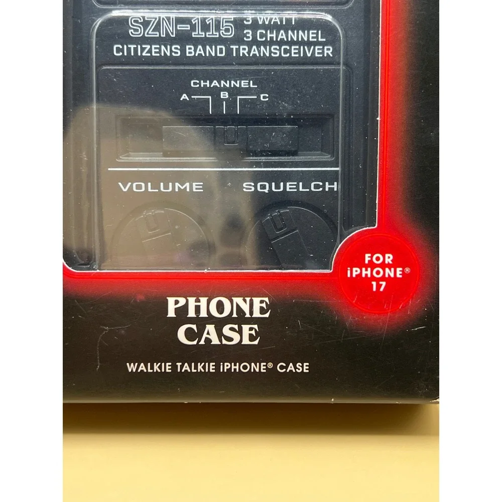 Stranger Things Walkie Talkie iPhone 17 Case Black New Netflix Code Red SZN-115